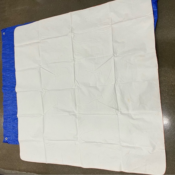 Rare Vintage 60s Retro Sunflower Print Flannel Back Square Tablecloth 52 X 52 - Picture 7 of 7